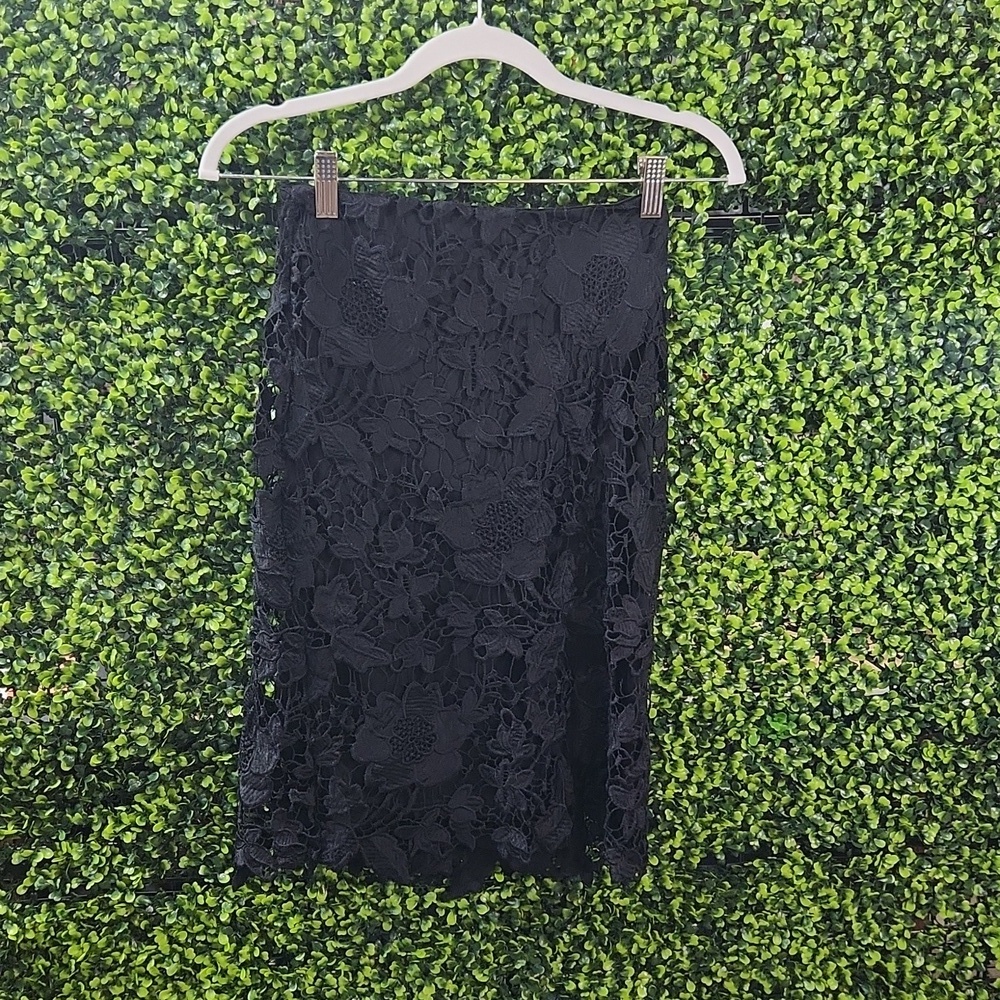 Oasis Foschini Black Floral Lace Skirt Size 10